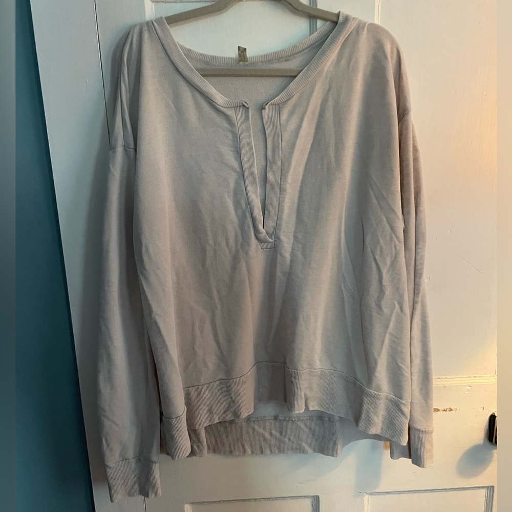 Free people off shoulder crewneck